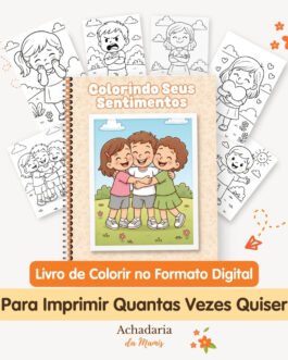 Expressando Sentimentos – Desenhos para Colorir (PDF com 12 páginas)